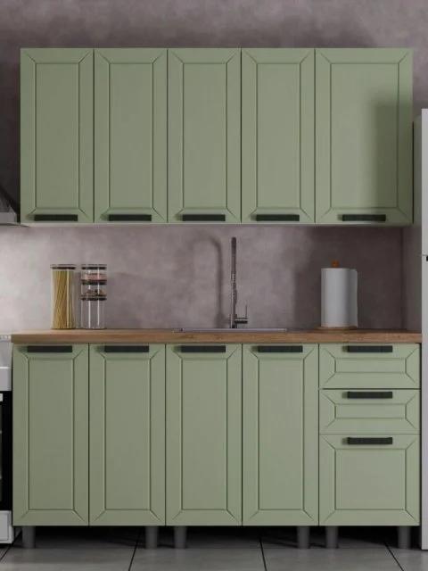 ГК Аленушка 1,6м Лилия Фиcташка/Фисташка, черный (без столешницы)
